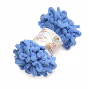 Włóczka Alize Puffy 100g gruba NIEBIESKA 289