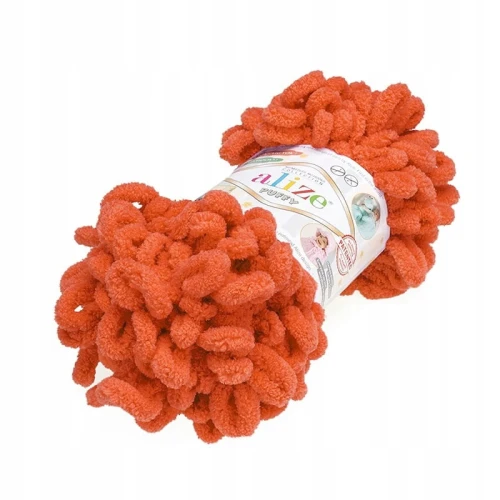 Włóczka Alize Puffy 100g gruba POMARAŃCZOWA 766