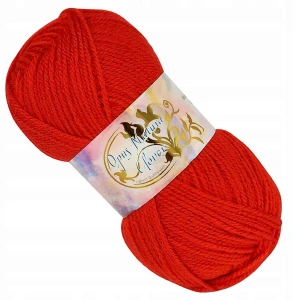 Włóczka Clover 100% Akryl 50g/150m CZERWONA 35