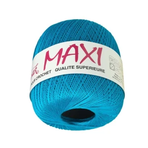 Kordonek MAXI bawełna 100g 565m TURKUSOWY 9519