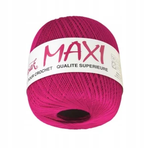 Kordonek MAXI bawełna 100g 565m AMARANTOWY 358