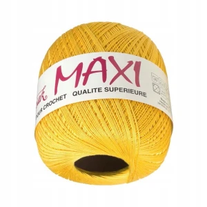 Kordonek MAXI bawełna 100g 565m ŻÓŁTY 347