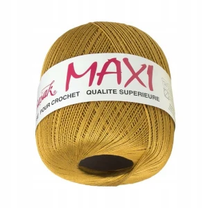Kordonek MAXI bawełna 100g 565m MUSZTARDOWY 340