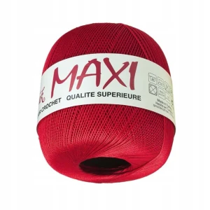 Kordonek MAXI bawełna 100g 565m CZERWONY 328