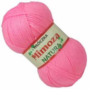 Włóczka Mimoza Akryl 100g Cukierkowy Różowy 134