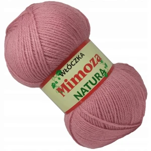 Włóczka Mimoza Opus Akryl 100g BRUDNY RÓŻOWY 220