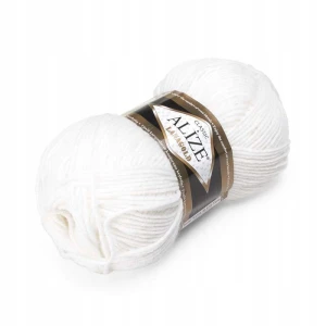 Włóczka Alize Lanagold akryl wełna 100g/240m BIAŁA 55