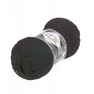 Włóczka Alize SUPERLANA MIDI z wełną 100g/170m CZARNA 60