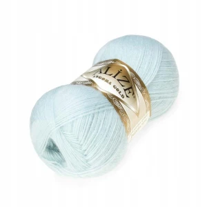 Włóczka Alize Angora Gold z wełną 100g/550m BŁĘKITNA 514