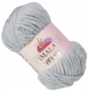 Włóczka Mięciutka HIMALAYA VELVET Jasn SZARY 90057