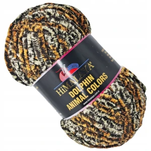 Włóczka Himalaya Dolphin Animal Colors pluszowa RUDY LEOPARD 83107