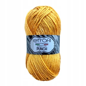 Włóczka Etrofil PUNCH 25g 70m 100% Mikro Akryl MUSZTARDOWA 72104