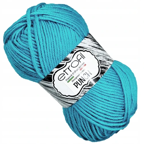 Włóczka Etrofil Punch 100% micro akryl 25g/70m TURKUSOWA 75144