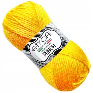 Włóczka Etrofil Punch 100% micro akryl 25g/70m ŻÓŁTA 72107