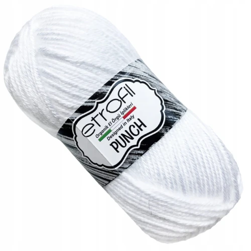 Włóczka Etrofil Punch 100% micro akryl 25g/70m BIAŁA 70146