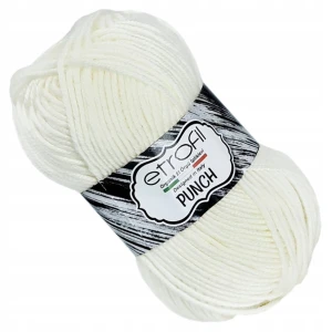 Włóczka Etrofil Punch 100% micro akryl 25g/70m ECRU 71009