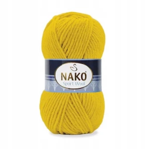 Włóczka NAKO Sport Wool Akryl wełna ŻÓŁTA 1253