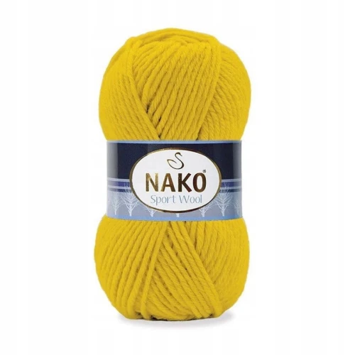 Włóczka NAKO Sport Wool Akryl wełna ŻÓŁTA 1253