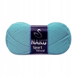 Włóczka NAKO Sport Wool Akryl wełna BŁĘKITNA 6199