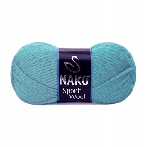 Włóczka NAKO Sport Wool Akryl wełna BŁĘKITNA 6199