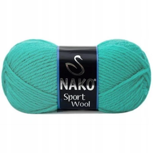 Włóczka NAKO Sport Wool akryl wełna 100g/120m LAZUROWA 10567