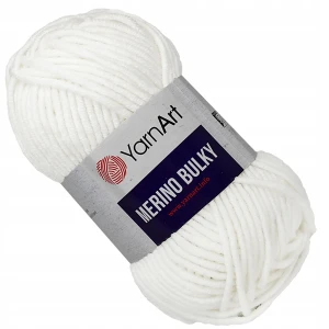Włóczka YarnArt Merino Bulky Akryl BIAŁY 501