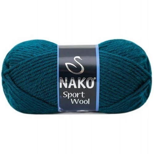 Włóczka NAKO Sport Wool Akryl wełna MORSKI 2273