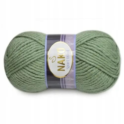 Włóczka NAKO Sport Wool Akryl wełna ZIELONA 10307