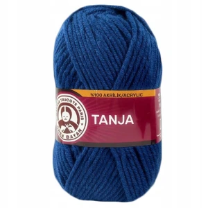 Włóczka TANJA Madame Tricote gruba miękka 100% akryl 100g C. NIEBIESKA 150