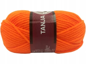 Włóczka TANJA Madame Tricote gruba miękka 100% akryl 100g POMARAŃCZOWA 147