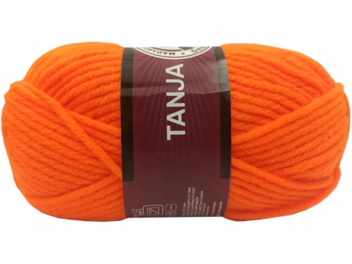 Włóczka TANJA Madame Tricote gruba miękka 100% akryl 100g POMARAŃCZOWA 147