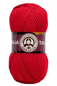 Włóczka TANJA Madame Tricote gruba miękka 100% akryl 100g/120m CZERWONA 144