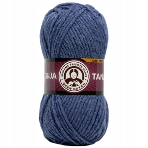Włóczka TANJA Madame Tricote gruba miękka 100% akryl 100g/120m JEANSOWA 138