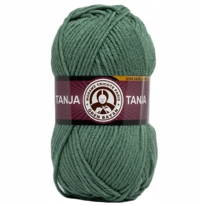 Włóczka TANJA Madame Tricote gruba miękka 100% akryl 100g/120m ZIELONA 132