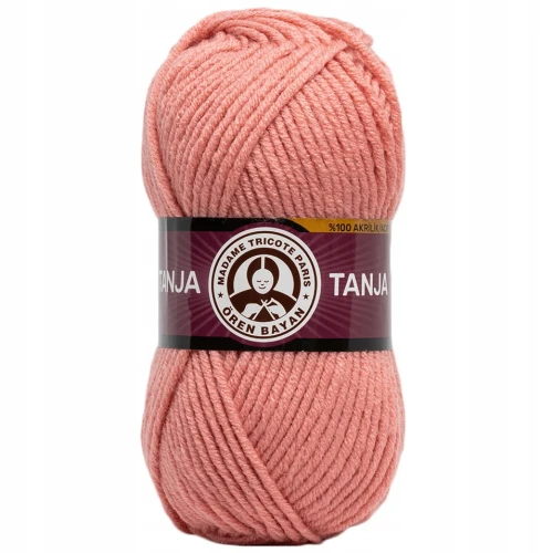 Włóczka TANJA Madame Tricote gruba miękka 100% akryl 100g ŁOSOSIOWA 121