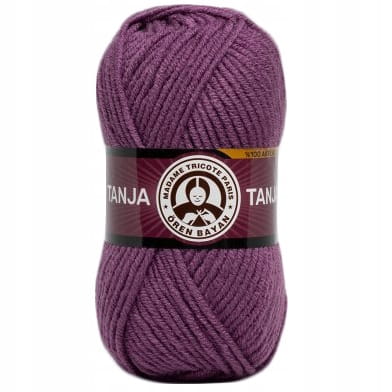 Włóczka TANJA Madame Tricote gruba miękka 100% akryl 100g C. WRZOSOWA 104