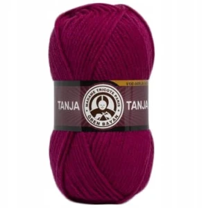 Włóczka TANJA Madame Tricote gruba miękka 100% akryl 100g/120m FUKSJA 103