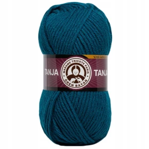 Włóczka TANJA Madame Tricote gruba miękka 100% akryl 100g/120m MORSKA 101