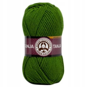 Włóczka TANJA Madame Tricote gruba miękka 100% akryl 100g ZIELONA 087