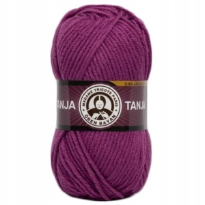Włóczka TANJA Madame Tricote gruba miękka 100% akryl 100g/120m WRZOSOWA 051