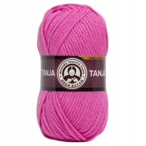 Włóczka TANJA Madame Tricote gruba miękka 100% akryl 100g/120m RÓŻOWA 042