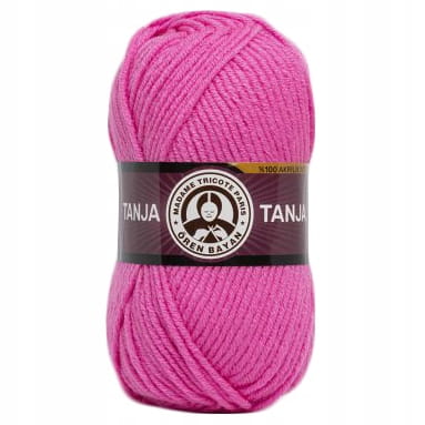 Włóczka TANJA Madame Tricote gruba miękka 100% akryl 100g/120m RÓŻOWA 042