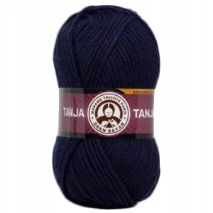 Włóczka TANJA Madame Tricote gruba miękka 100% akryl 100g GRANATOWA 019