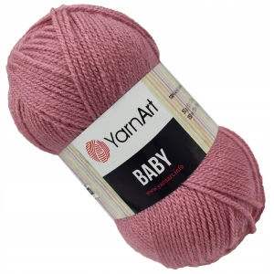 Włóczka YarnArt BABY 100% Akryl 50g BRUDN RÓŻ 3017
