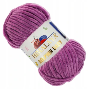 Włóczka HIMALAYA Dolphin Baby gruba pluszowa 100g WRZOSOWA 80338