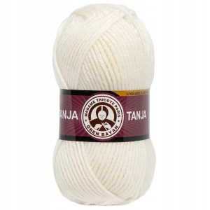 Włóczka TANJA Madame Tricote gruba miękka 100% akryl 100g/120m ECRU 004
