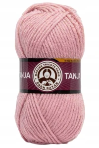 Włóczka TANJA Madame Tricote gruba miękka 100% akryl 100g/120m RÓŻOWA 001