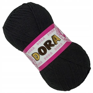 Włóczka Dora Madame Tricote 100g Akryl CZARNY 999