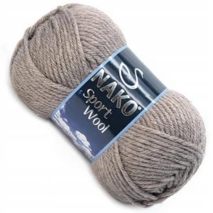 Włóczka NAKO Sport Wool Akryl Wełna 100g BEŻ 23294
