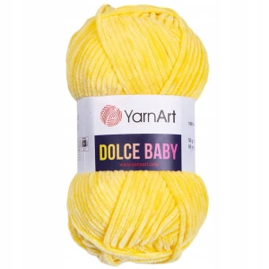 Włóczka YarnArt DOLCE BABY pluszowa 50g ŻÓŁTA 761